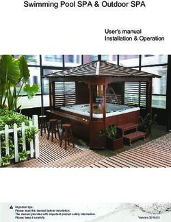 Swimming Pool SPA & Outdoor SPA - User's manual Installation & Operation - Important tips: Please read this manual before installation. The manual ...