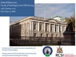 Zoom Webinar 2022 Faculty of Radiologists Irish MRI Meeting 29th January 2022 Hot Topics in MRI