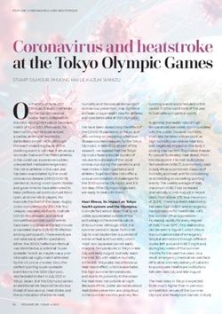 Coronavirus and heatstroke at the Tokyo Olympic Games
