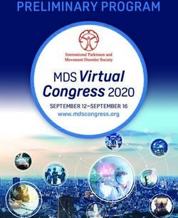 MDS Virtual Congress 2020 - PRELIMINARY PROGRAM - www.mdscongress.org
