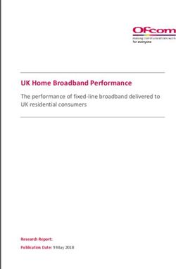 UK Home Broadband Performance - The performance of fixed-line broadband delivered to UK residential consumers - Ofcom