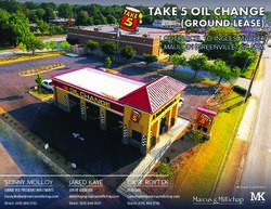 TAKE 5 OIL CHANGE (GROUND LEASE) OUTPARCEL TO INGLES MARKET MAULDIN (GREENVILLE), SC MSA - Molloy Kaye Retail