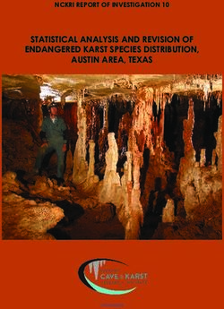 STATISTICAL ANALYSIS AND REVISION OF ENDANGERED KARST SPECIES DISTRIBUTION, AUSTIN AREA, TEXAS - NCKRI REPORT OF INVESTIGATION 10 - National Cave ...