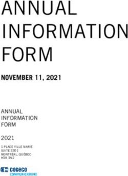ANNUAL INFORMATION FORM - NOVEMBER 11, 2021 ANNUAL INFORMATION FORM 2021 - Cogeco Inc.
