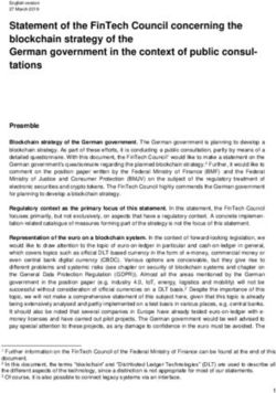 Statement of the FinTech Council concerning the blockchain strategy of the German government in the context of public consul-tations