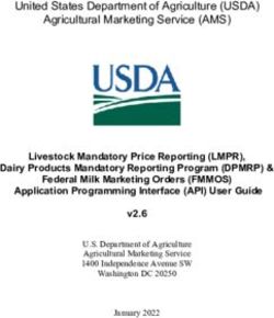 United States Department of Agriculture (USDA) Agricultural Marketing Service (AMS) - MPR Data Mart