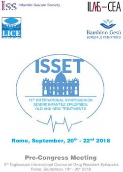 Pre-Congress Meeting 5th Tagliacozzo International Course on Drug Resistant Epilepsies