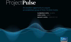 Project Pulse An excellent opportunity to acquire an established group of three Scottish hotels