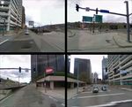 Semantic Pose Verification for Outdoor Visual Localization with Self-supervised Contrastive Learning