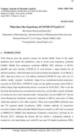 What does Our Experience of COVID-19 Teach Us? - Maitreyi ...