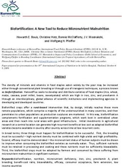 Biofortification: A New Tool to Reduce Micronutrient Malnutrition