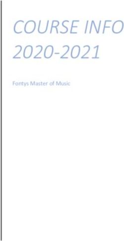COURSE INFO 2020-2021 - Fontys Master of Music