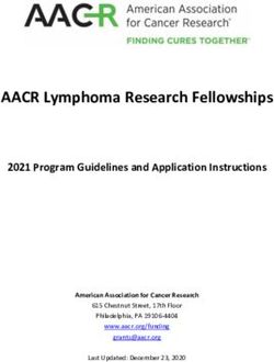 AACR Lymphoma Research Fellowships - 2021 Program Guidelines and Application Instructions - American ...
