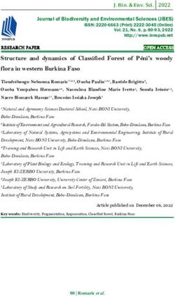 Structure and dynamics of Classified Forest of Péni's woody flora in western Burkina Faso
