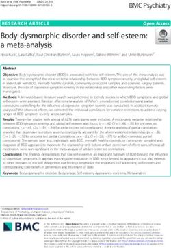 Body dysmorphic disorder and self-esteem: a meta-analysis