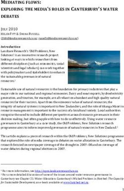 MEDIATING FLOWS: EXPLORING THE MEDIA'S ROLES IN CANTERBURY'S WATER DEBATES