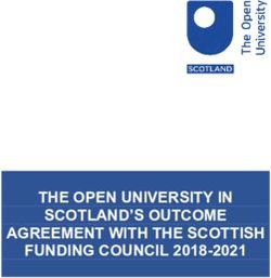 THE OPEN UNIVERSITY IN SCOTLAND'S OUTCOME AGREEMENT WITH THE SCOTTISH FUNDING COUNCIL 2018-2021