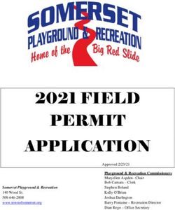 2021 FIELD PERMIT APPLICATION - Town of Somerset MA