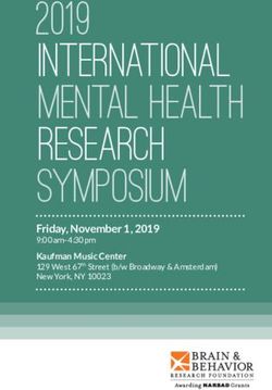 INTERNATIONAL MENTAL HEALTH RESEARCH SYMPOSIUM 2019 - Friday, November 1, 2019 9:00am-4:30pm - Brain & Behavior Research ...