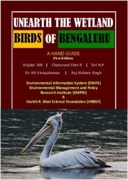 UNEARTH THE WETLAND BIRDS BENGALURU OF - Environmental Information System