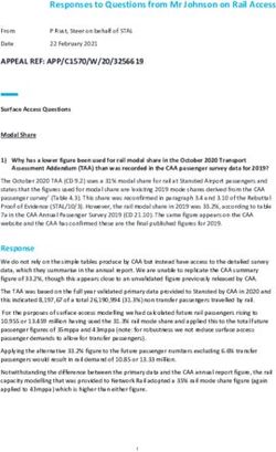 Responses to Questions from Mr Johnson on Rail Access