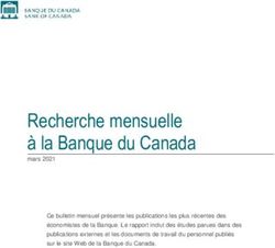 Recherche mensuelle &agrave; la Banque du Canada