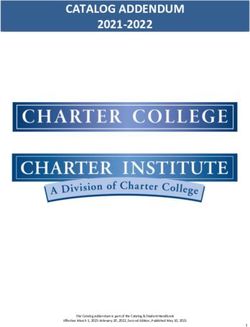 CATALOG ADDENDUM 2021-2022 - Charter College