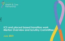 ICS and placed based transition work Merton Overview and Scrutiny Committee - June 2021