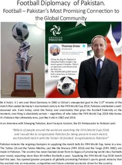 Football Diplomacy of Pakistan - Football - Pakistan's Most Promising Connection to the Global Community - Trade Development Authority of ...