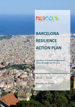 BARCELONA RESILIENCE ACTION PLAN 2020 - 2030 RESILIENCE TO CLIMATE CHANGE WITH FOCUS ON URBAN WATER CYCLE - RESCCUE