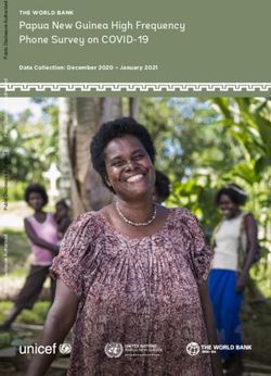 Papua New Guinea High Frequency Phone Survey on COVID-19 - THE WORLD BANK Data Collection: December 2020 - January 2021