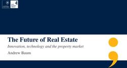 The Future of Real Estate - Innovation, technology and the property market Andrew Baum