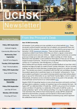 Important Dates - Kaleen High School