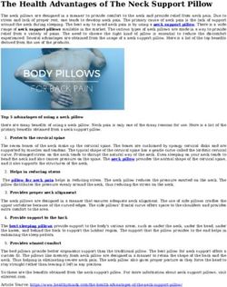 The Health Advantages of The Neck Support Pillow