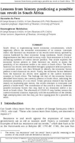 Lessons from history predicting a possible tax revolt in South Africa - SciELO SA