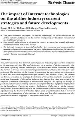 The impact of Internet technologies on the airline industry: current strategies and future developments
