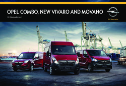 OPEL COMBO, NEW VIVARO AND MOVANO