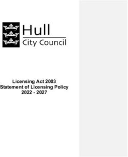 Licensing Act 2003 Statement of Licensing Policy 2022 2027
