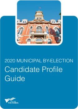 Candidate Profile Guide - 2020 MUNICIPAL BY-ELECTION - City of Victoria