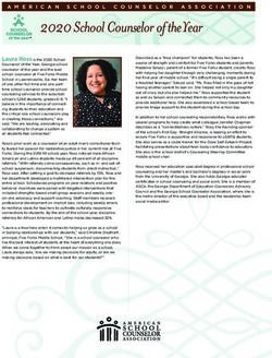 2020 School Counselor of the Year - AMERICAN SCHOOL COUNSELOR ASSOCIATION - ASCA