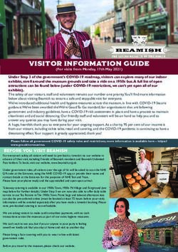 Visitor information guidE - Beamish