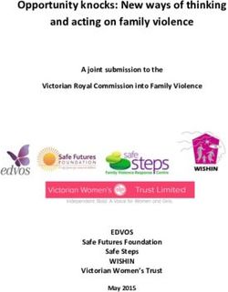 Opportunity knocks: New ways of thinking and acting on family violence - EDVOS WISHIN - A joint submission to the Victorian Royal Commission into ...