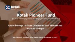 Kotak Pioneer Fund Future belongs to those Companies that Pioneer and Adapt to Change - Kotak Mutual Fund