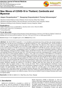 New Waves of COVID-19 in Thailand, Cambodia and Myanmar