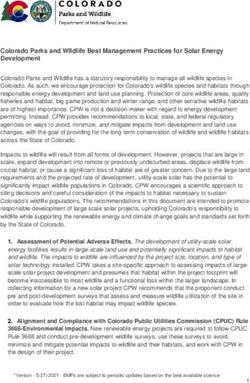 Colorado Parks and Wildlife Best Management Practices for Solar Energy Development