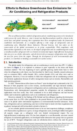 Efforts to Reduce Greenhouse Gas Emissions for Air Conditioning and Refrigeration Products
