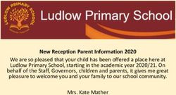New Reception Parent Information 2020
