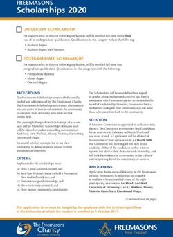 Scholarships 2020 FREEMASONS - University of Otago