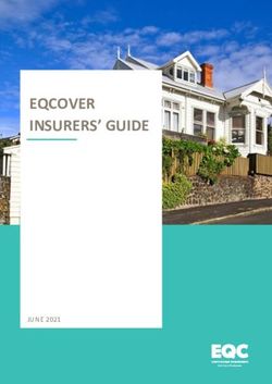 EQCOVER INSURERS' GUIDE - JUNE 2021 - Earthquake Commission