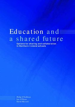Education and a shared future - Options for sharing and collaboration in Northern Ireland schools - Community Relations Council